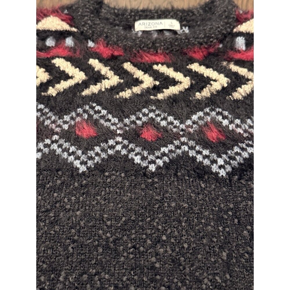 Fair Isle Nordic Sweater Arizona Jean Co Cropped Aztec Soft Fizzy Small NEW! - Picture 4 of 10